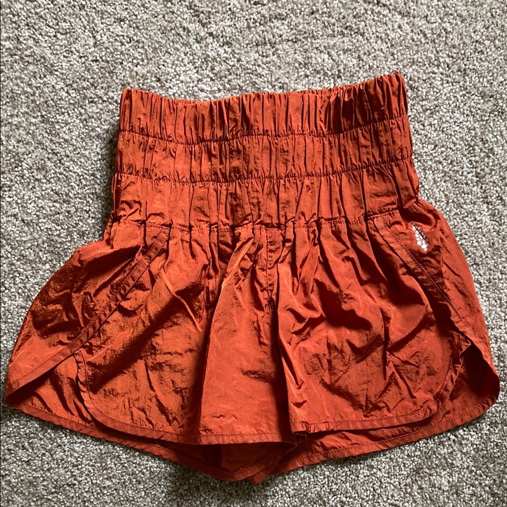 Free People Orange Athletic Shorts, size small, great condition